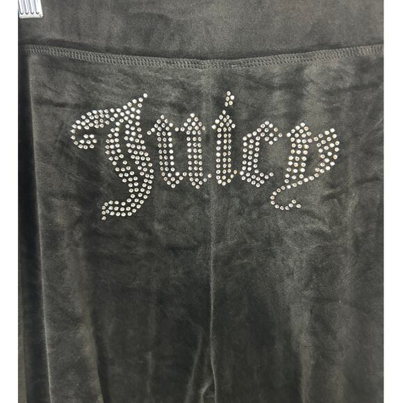 Juicy Couture Women's L Black Velour Hoodie Zip Jacket & Pants Jumpsuit Set NWT - Picture 8 of 10